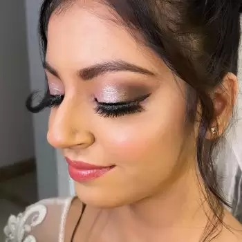 Bridal makeup closeup